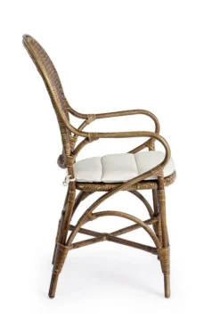 New Bizzotto SEDIA CON BRACCIOLI IN FIBRE NATURALI MIELE - EDELINA