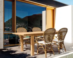 New Bizzotto SEDIA CON BRACCIOLI IN FIBRE NATURALI MIELE - EDELINA