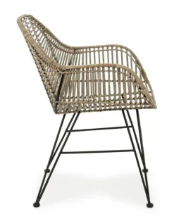 Outlet Bizzotto SEDIA CON BRACCIOLI IN FIBRE NATURALI - RAQUEL