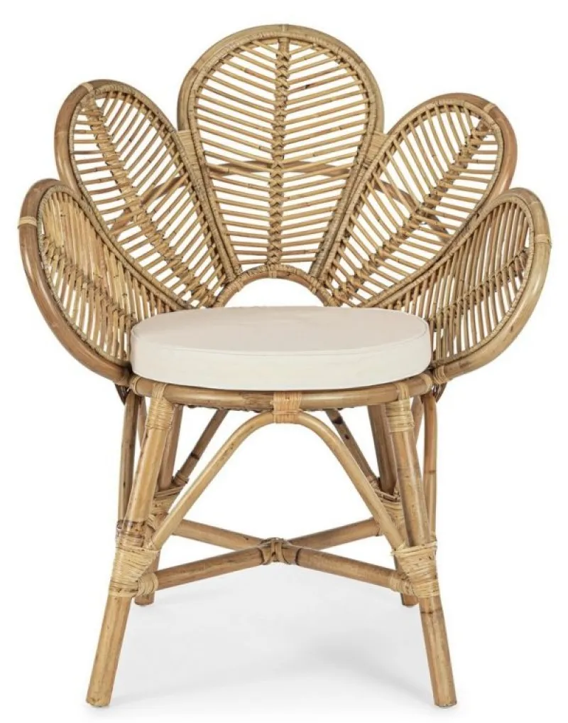 Online Bizzotto SEDIA CON BRACCIOLI IN FIBRE NATURALI - FLORES