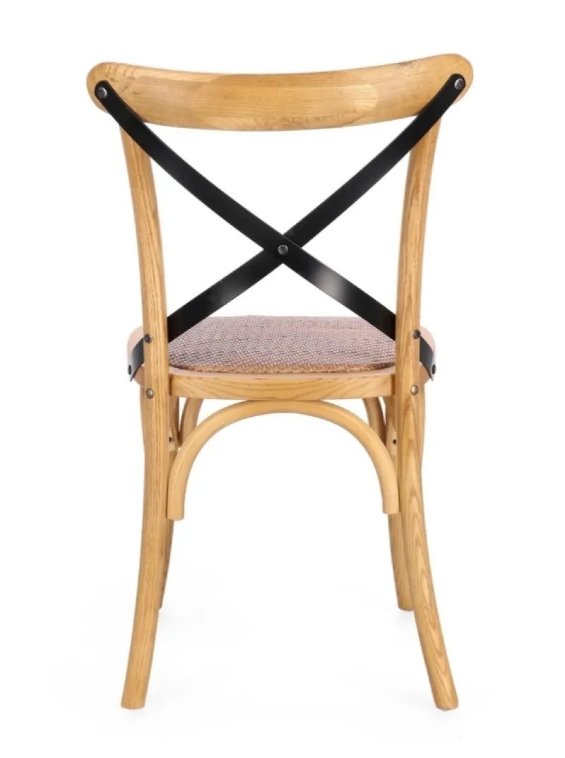 Online Bizzotto SEDIA CROSS METAL NATURALE