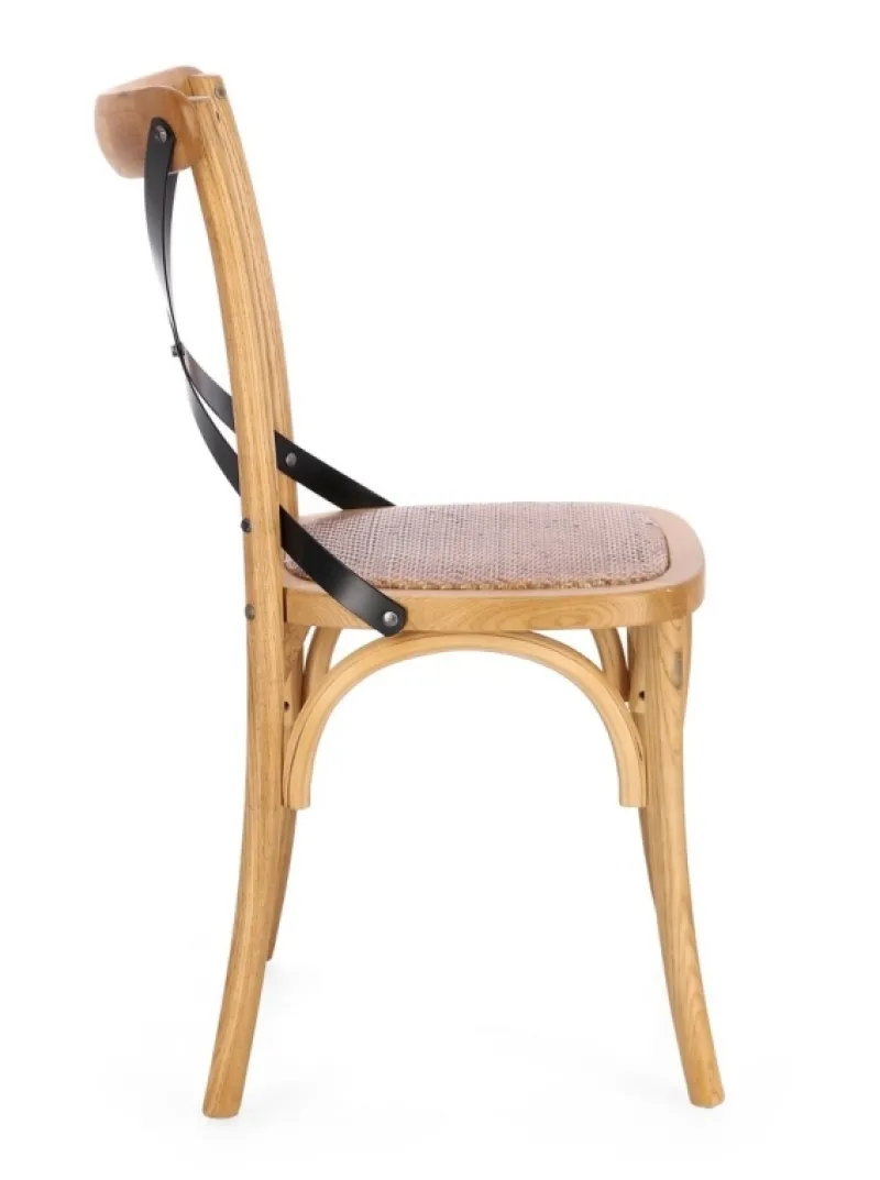 Online Bizzotto SEDIA CROSS METAL NATURALE