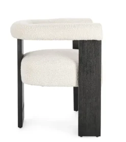 Outlet Bizzotto SEDIA EFFETTO BOUCLE' NERO NATURALE - AGAPE