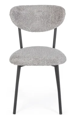 Hot Bizzotto SEDIA EFFETTO BOUCLE' GRIGIO CHIARO - LUDMILLA