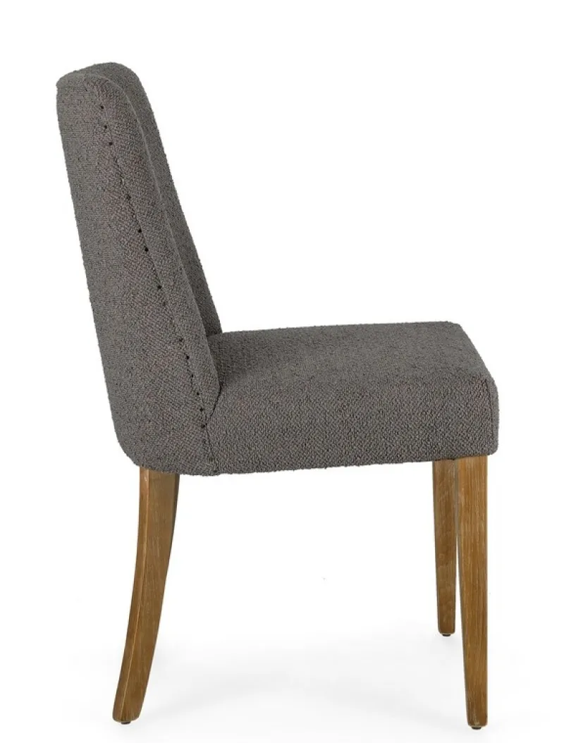 Bizzotto SEDIA EFFETTO BOUCLE' GRIGIO - BEATRIZ