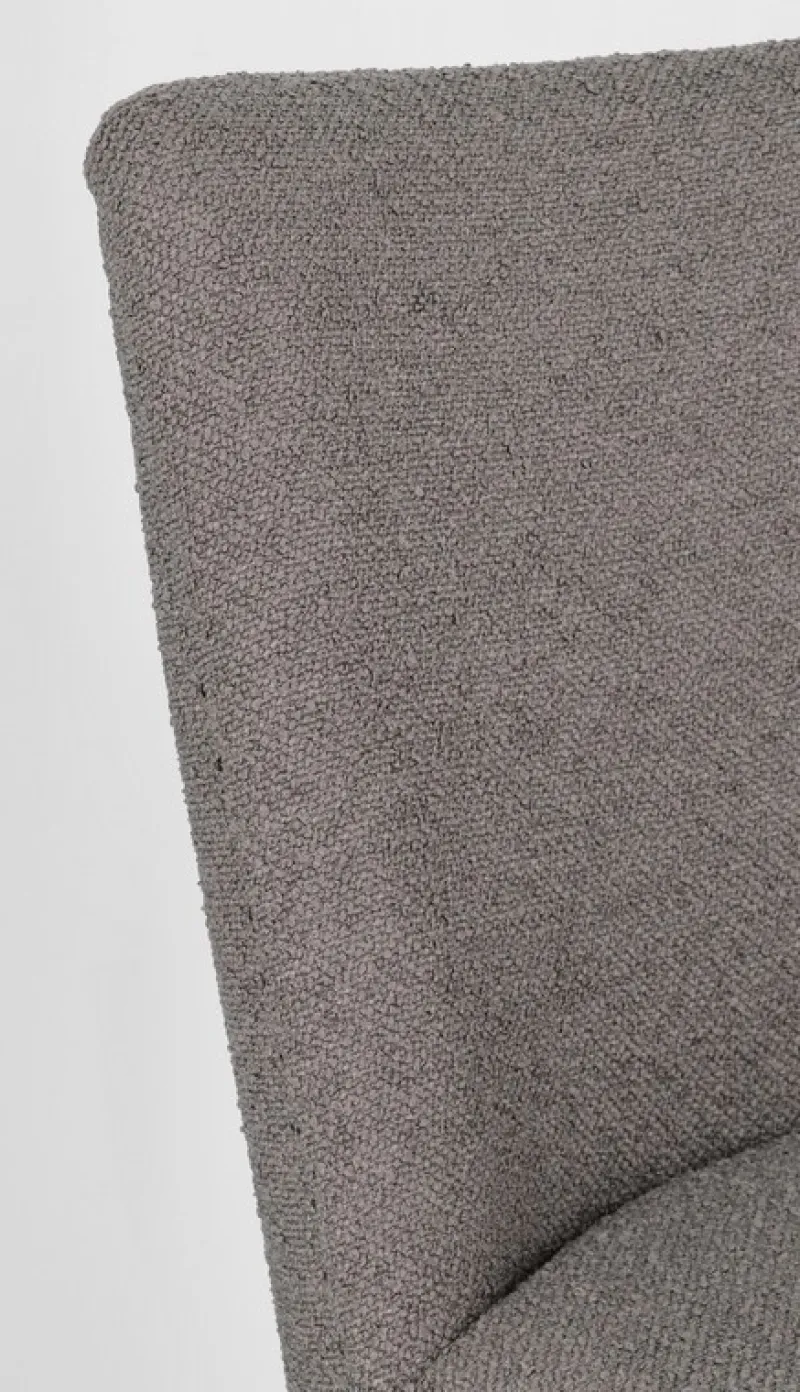 Bizzotto SEDIA EFFETTO BOUCLE' GRIGIO - BEATRIZ