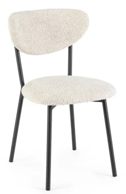 Clearance Bizzotto SEDIA EFFETTO BOUCLE' NATURALE - LUDMILLA