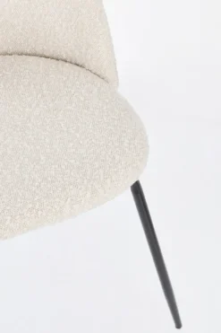Clearance Bizzotto SEDIA EFFETTO BOUCLE' NERO/AVORIO- TANYA