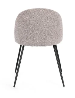 Discount Bizzotto SEDIA EFFETTO BOUCLE' NERO/VISONE - TANYA