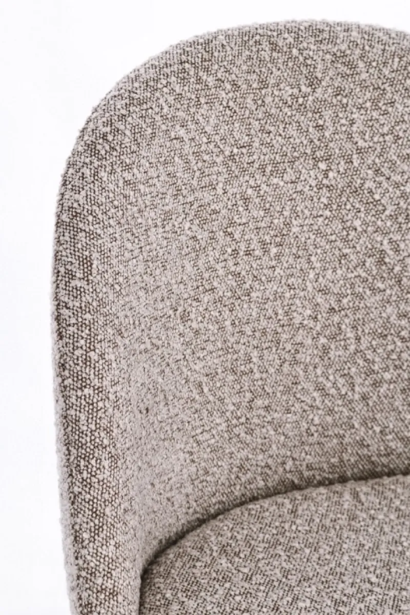 Discount Bizzotto SEDIA EFFETTO BOUCLE' NERO/VISONE - TANYA