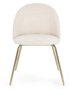 Bizzotto SEDIA EFFETTO BOUCLE' ORO/AVORIO - TANYA