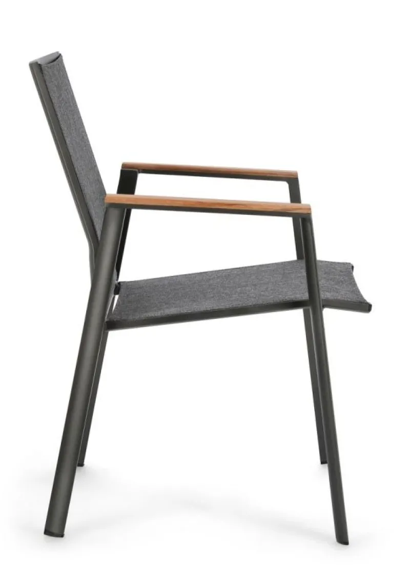 Online Bizzotto SEDIA IN ALLUMINIO ANTRACITE GK52 - CAMERON