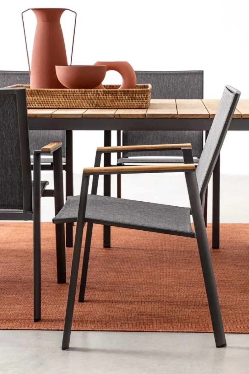 Online Bizzotto SEDIA IN ALLUMINIO ANTRACITE GK52 - CAMERON