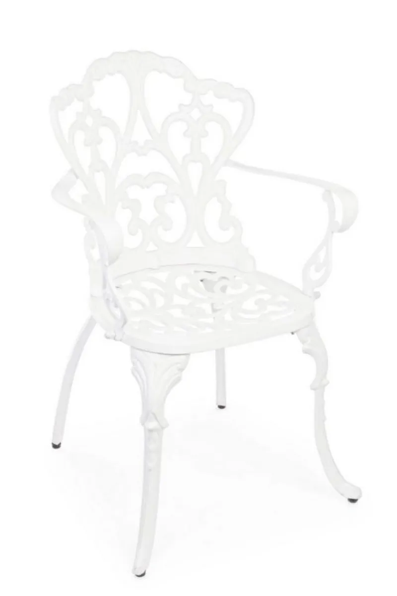 Outlet Bizzotto SEDIA IN ALLUMINIO BIANCA - VICTORIA