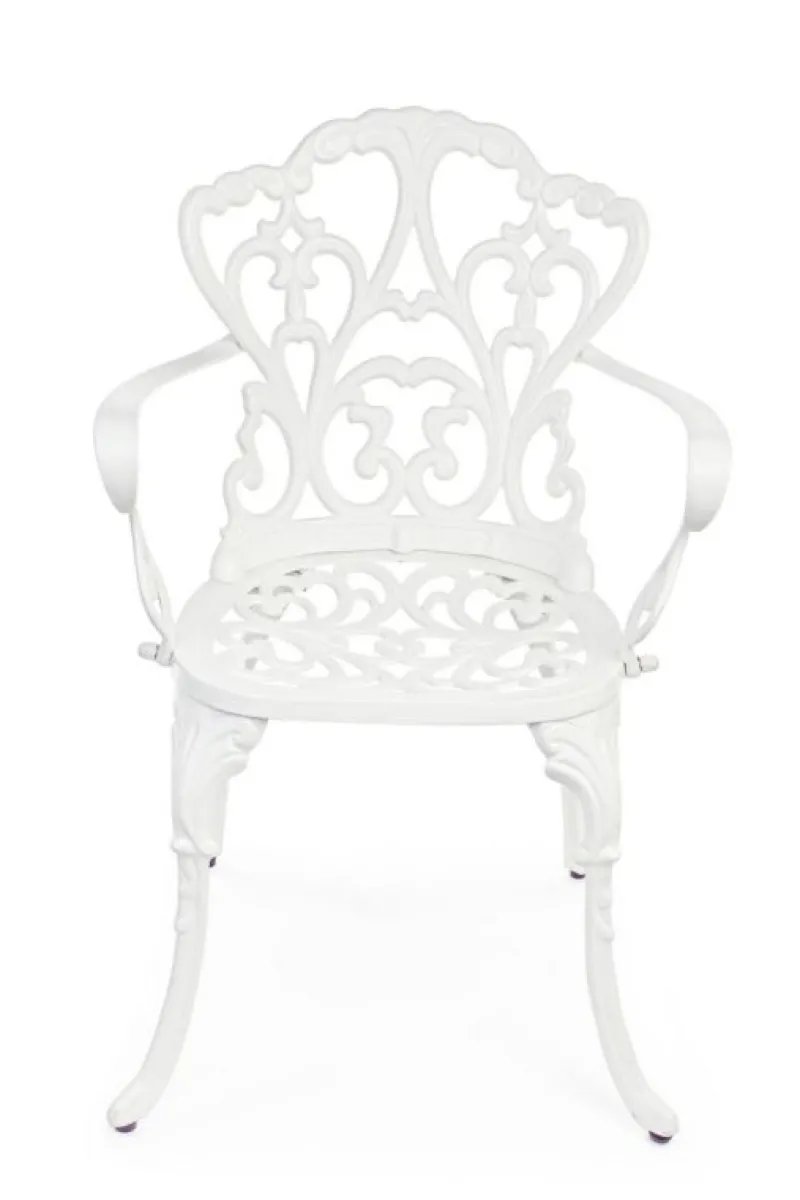 Outlet Bizzotto SEDIA IN ALLUMINIO BIANCA - VICTORIA