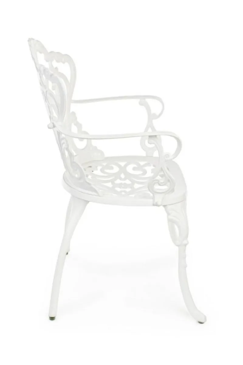 Outlet Bizzotto SEDIA IN ALLUMINIO BIANCA - VICTORIA