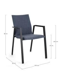 Sale Bizzotto SEDIA IN ALLUMINIO DENIM JX55 - ODEON