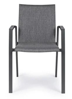 Online Bizzotto SEDIA IN ALLUMINIO IMPILABILE ANTRACITE JX55 - ODEON