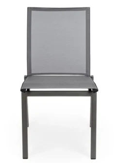 Best Bizzotto SEDIA IN ALLUMINIO IMPILABILE ANTARCITE GK52 - CRUISE