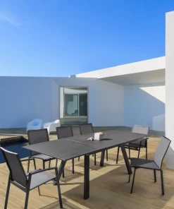 Best Bizzotto SEDIA IN ALLUMINIO IMPILABILE ANTARCITE GK52 - CRUISE