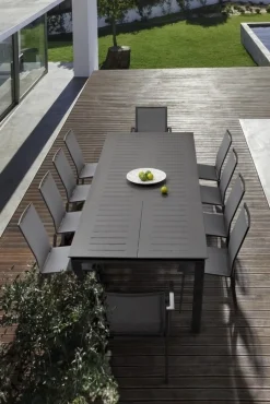 Best Bizzotto SEDIA IN ALLUMINIO IMPILABILE ANTARCITE GK52 - CRUISE