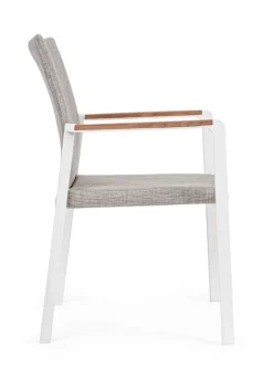 Bizzotto SEDIA IN ALLUMINIO IMPILABILE BIANCO WG20 - JALISCO