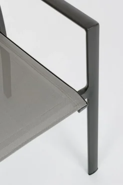 Best Bizzotto SEDIA IN ALLUMINIO IMPILABILE ANTRACITE CX23 - KONNOR
