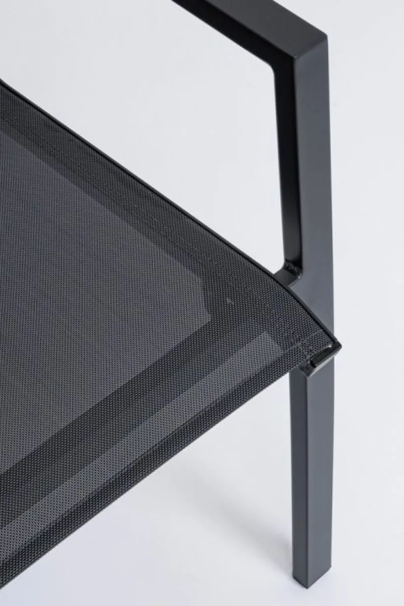 New Bizzotto SEDIA IN ALLUMINIO IMPILABILE ANTRACITE JX55 - KRION