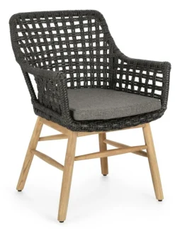 Clearance Bizzotto SEDIA IN ALLUMINIO NERA - WILSON