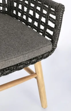 Clearance Bizzotto SEDIA IN ALLUMINIO NERA - WILSON