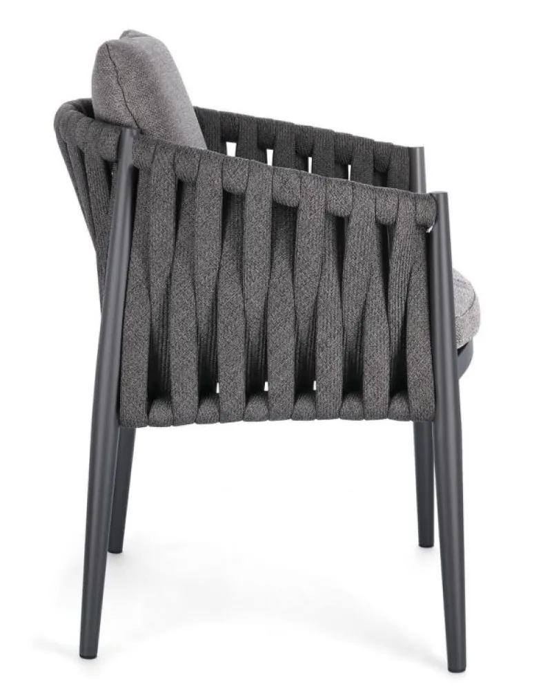 Best Bizzotto SEDIA IN CORDA ANTRACITE WG21 - JACINTA