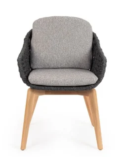 Bizzotto SEDIA IN CORDA ANTRACITE - TAMIRES