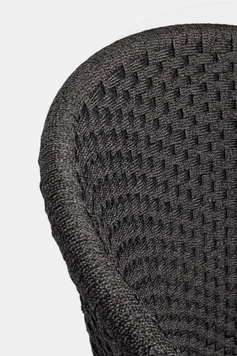 Online Bizzotto SEDIA IN CORDA PER ESTERNO ANTRACITE - COACHELLA