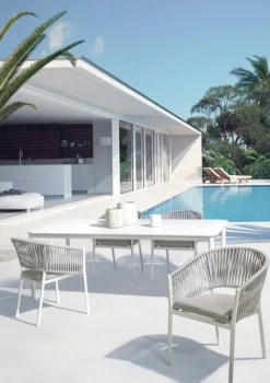 Sale Bizzotto SEDIA IN CORDA PER ESTERNO IMPILABILE BIANCO WG20 -FLORENCIA