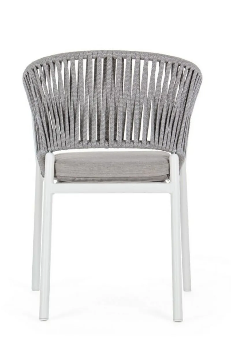Sale Bizzotto SEDIA IN CORDA PER ESTERNO IMPILABILE BIANCO WG20 -FLORENCIA