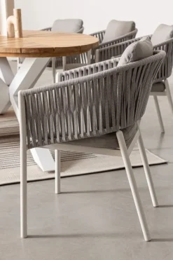 Sale Bizzotto SEDIA IN CORDA PER ESTERNO IMPILABILE BIANCO WG20 -FLORENCIA