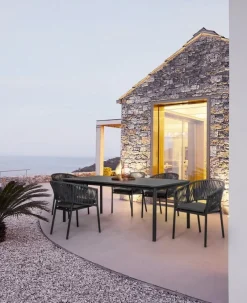 Discount Bizzotto SEDIA IN CORDA PER ESTERNO IMPILABILE ANTRACITE - FLORENCIA