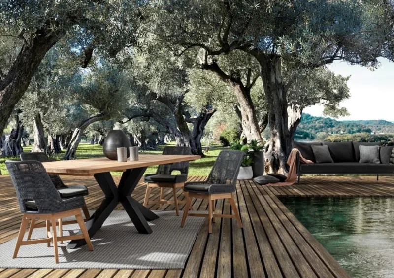 Outlet Bizzotto SEDIA IN CORDA PER ESTERNO COLOR ARDESIA - HESPERIA