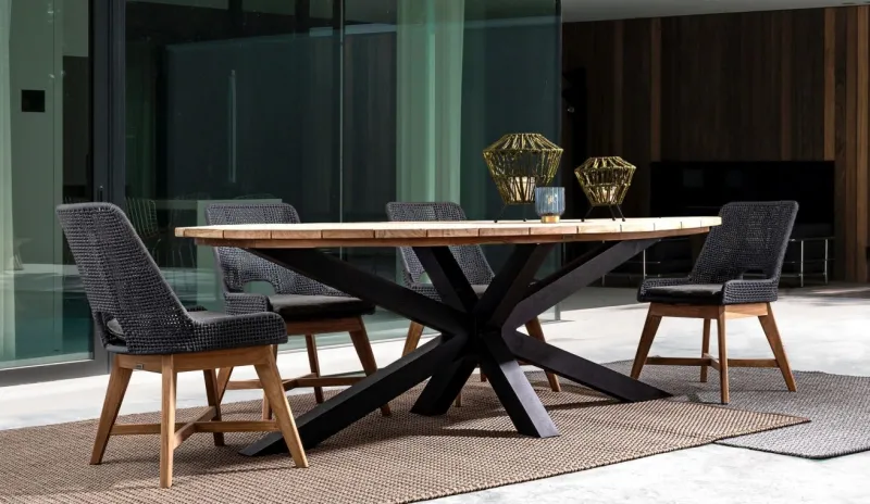 Outlet Bizzotto SEDIA IN CORDA PER ESTERNO COLOR ARDESIA - HESPERIA