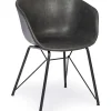 Online Bizzotto SEDIA IN ECOPELLE ANTRACITE - WARHOL