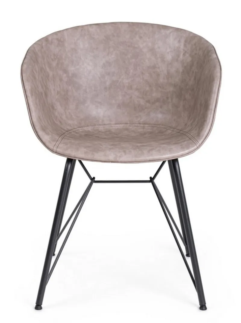 Best Bizzotto SEDIA IN ECOPELLE BEIGE - WARHOL