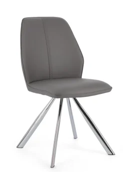 Outlet Bizzotto SEDIA IN ECOPELLE GRIGIA - MAXWELL