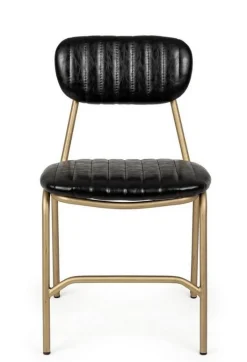 Outlet Bizzotto SEDIA IN ECOPELLE NERA - ADDY