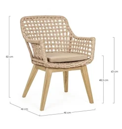 Outlet Bizzotto SEDIA IN FIBRA SINTETICA NATURALE - MADISON