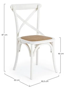 Sale Bizzotto SEDIA IN LEGNO BIANCA - CROSS