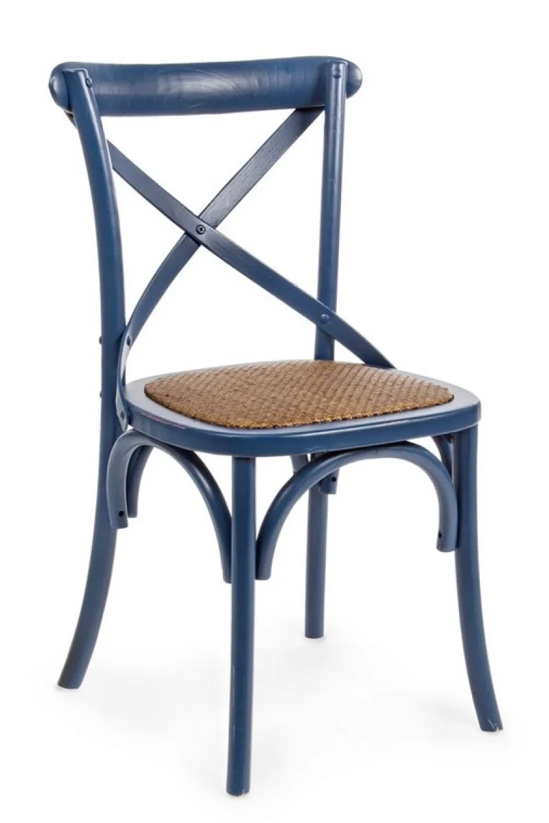 Bizzotto SEDIA IN LEGNO BLU - CROSS