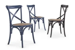 Bizzotto SEDIA IN LEGNO BLU - CROSS