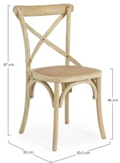 Discount Bizzotto SEDIA IN LEGNO NATURALE - CROSS