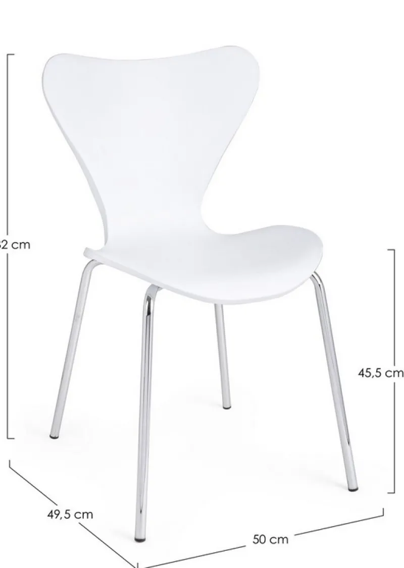 Bizzotto SEDIA IN PLASTICA BIANCA - TESSA