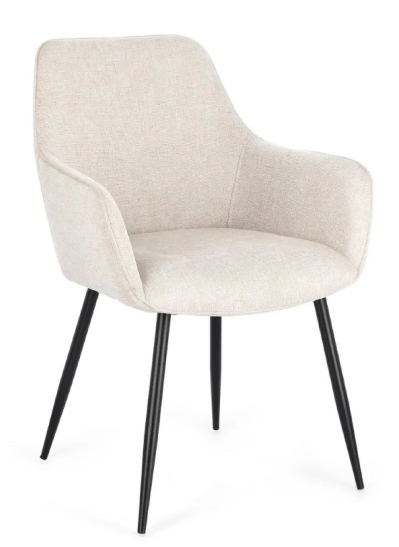 Bizzotto SEDIA IN TESSUTO BEIGE- CORA